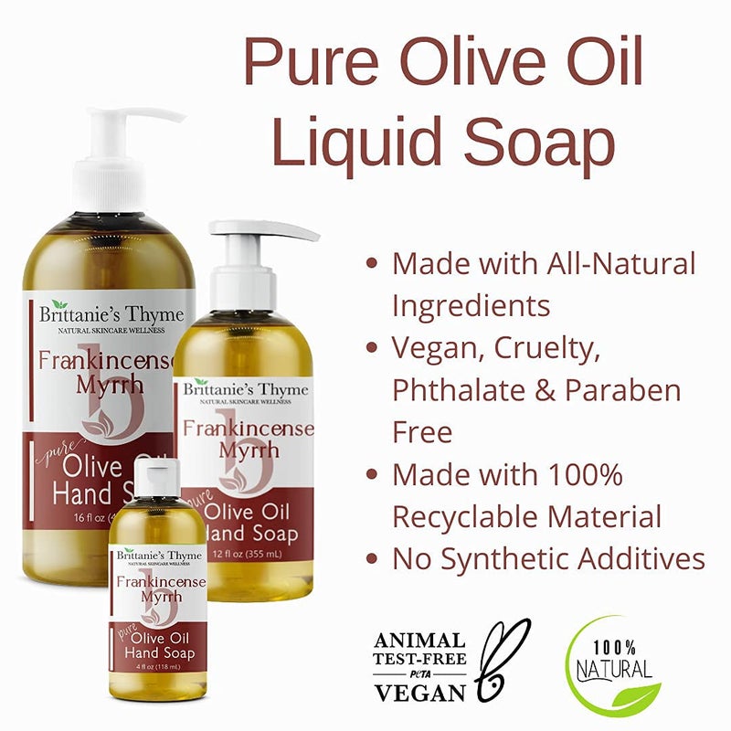 Brittanie's Thyme Brittanieâ€™s Pure Castile Liquid Soap Refill, Frankincense, 16 Ounce | Dish Soap, Hair & Body, Home, Gentle and Pure, Made with Natural Luxurious Oils, Vegan & Gluten Free Non-GMO - Image 2